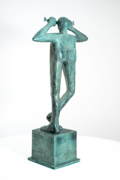 Take the Scales From my Eyes - scultura contemporanea, figurativa, in bronzo