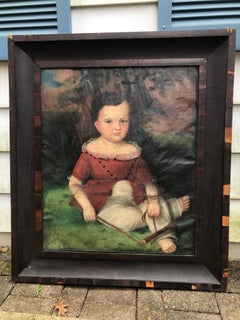 Susan Walters Folk Art Painting of a Young Boy