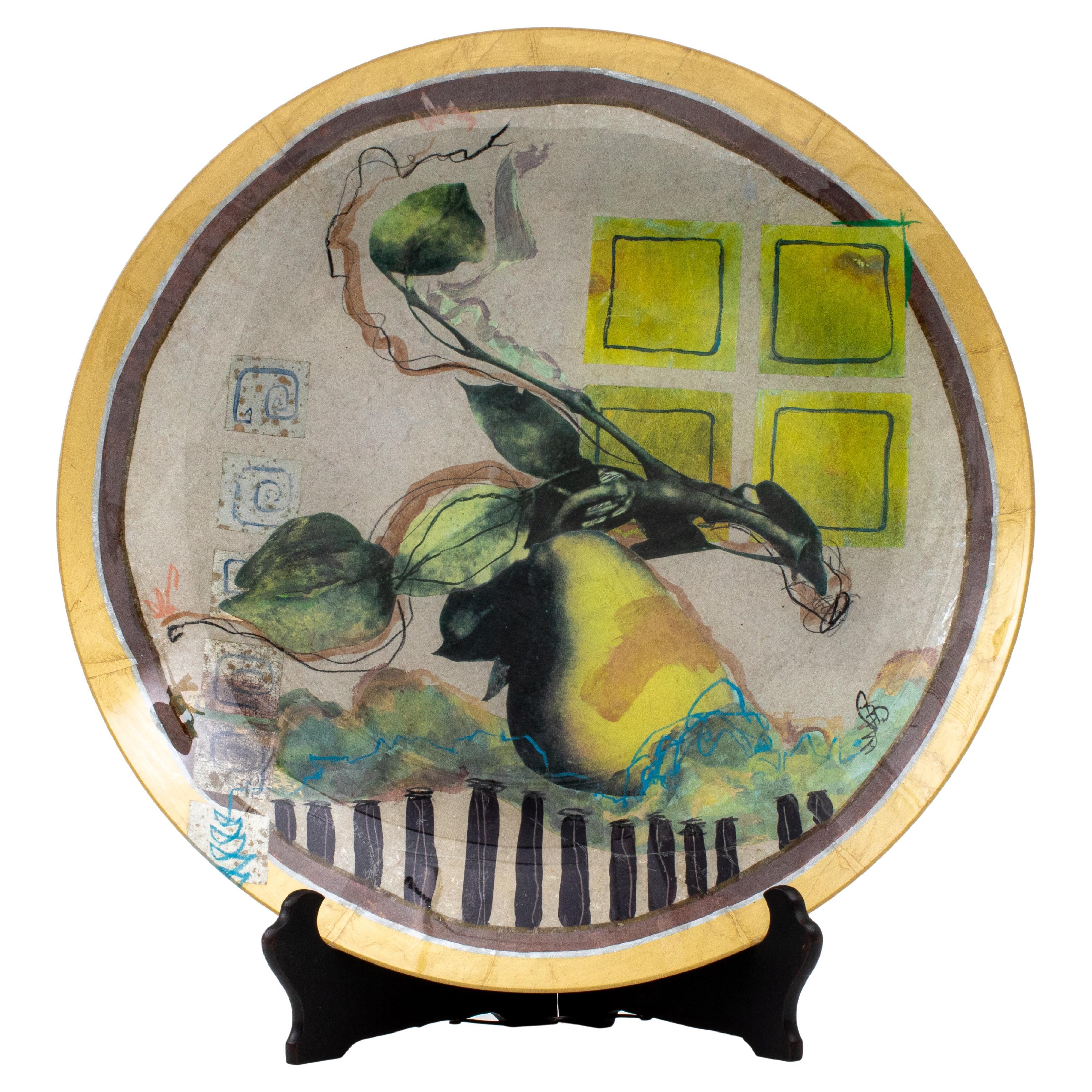 Susan Ward "Pear Square" Art Glass Bowl