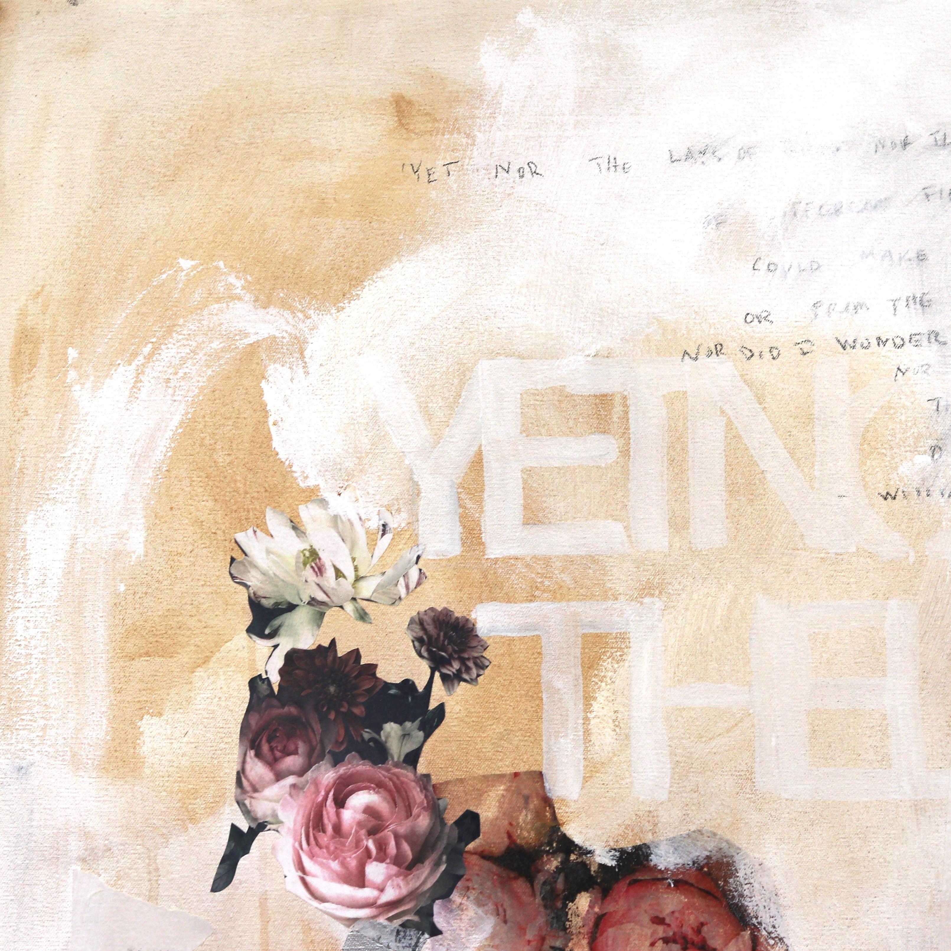 SS106 Bloom - Großes Gemälde in Mischtechnik, weiches, neutrales, abstraktes Expressionismus-Gemälde (Abstrakter Expressionismus), Painting, von Susan Washington
