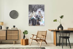 Subway Sonnet #107 - Grande peinture d'expressionnisme abstrait en techniques mixtes