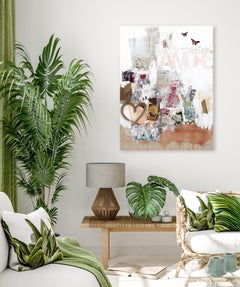 Subway Sonnet 120 - Mixed Media Soft Neutral Abstract Expressionism Painting