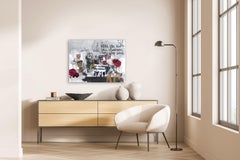 Soneto del metro nº 138 - Pintura grande de expresionismo abstracto en técnica mixta