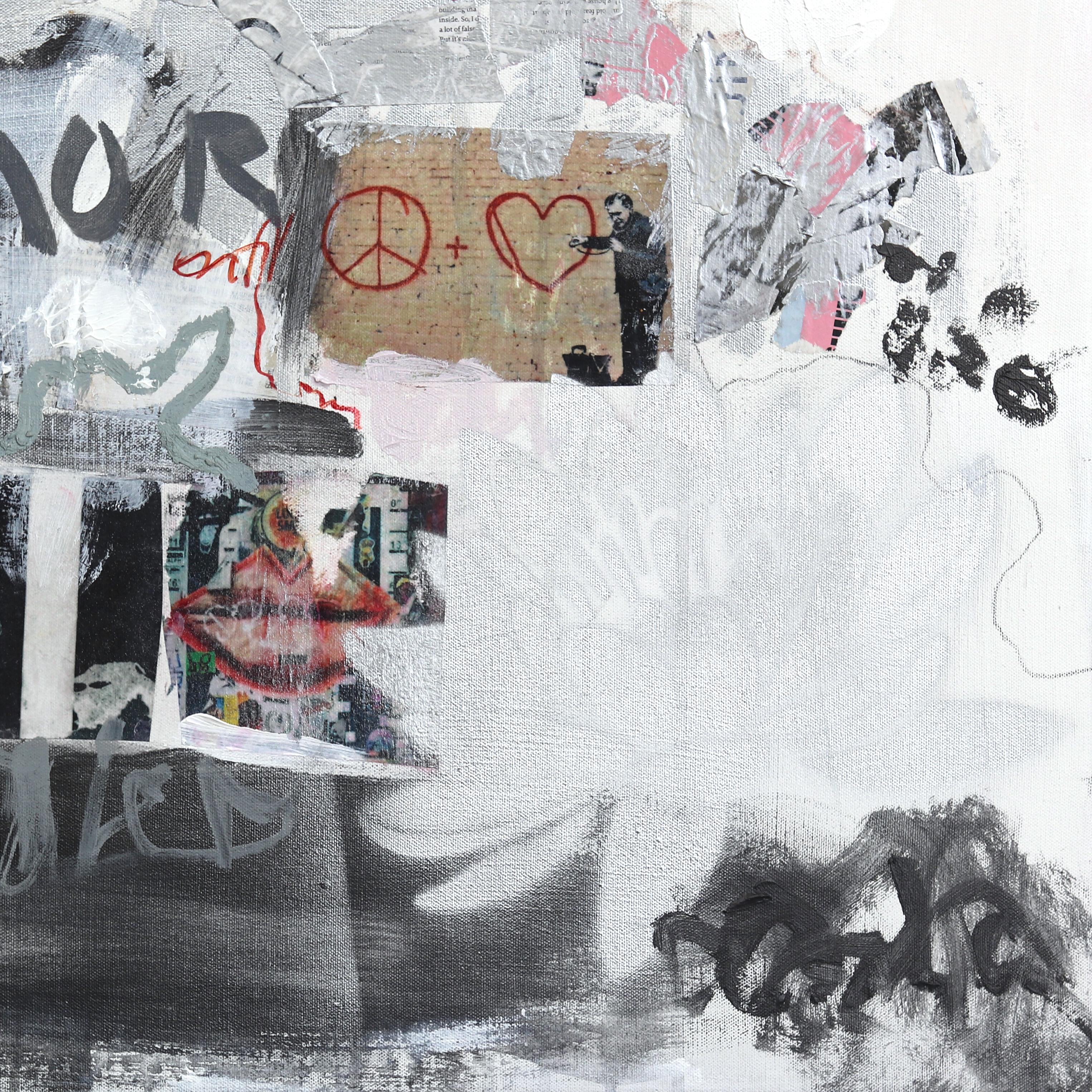Subway Sonnet #140 - Quadro a tecnica mista di grandi dimensioni con espressionismo astratto - Painting Espressionismo astratto di Susan Washington
