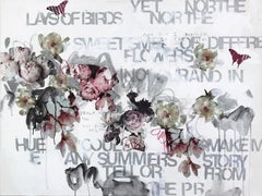 Subway Sonnet #144 - Poética Obra de Arte Expresionismo Abstracto Floral en Técnica Mixta
