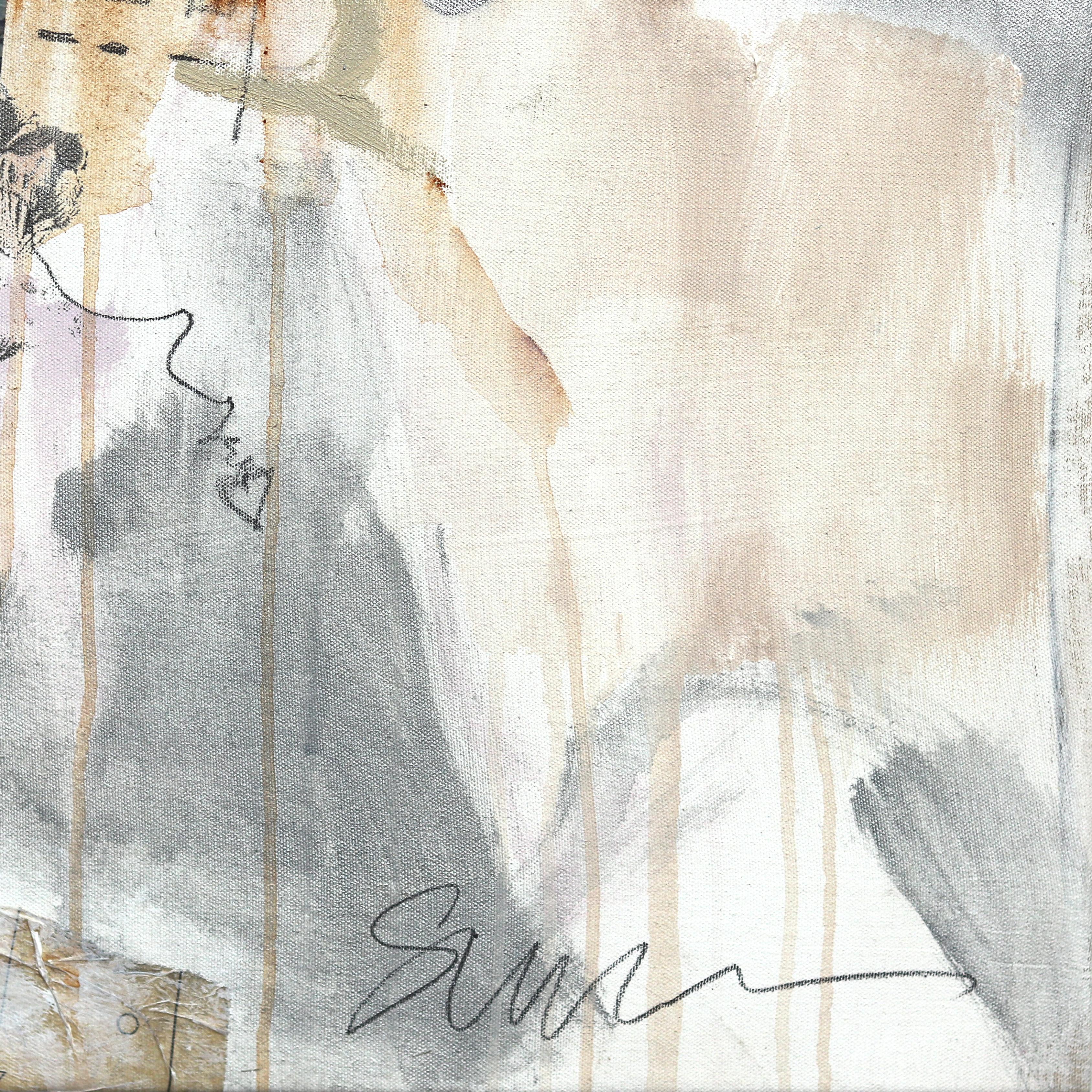 Soneto del metro nº 147 - Pintura grande de expresionismo abstracto en técnica mixta en venta 3