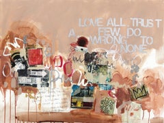 Subway Sonnet #152 - Original Mixed Media Abstract Expressionist Collage Artwork