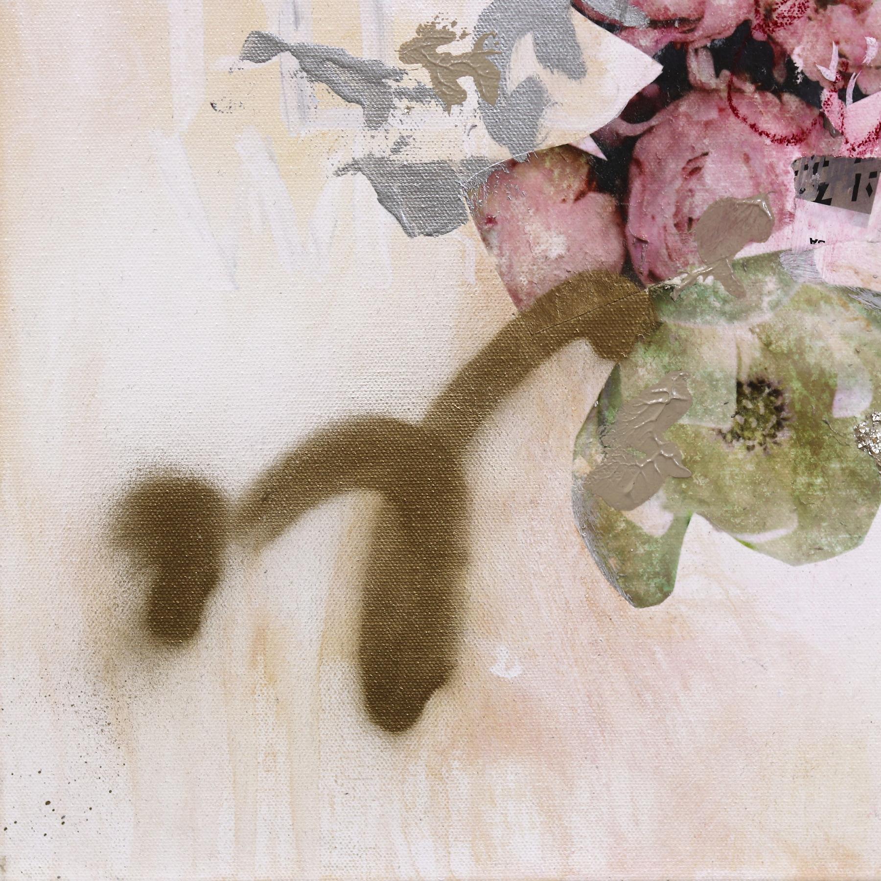 Subway Sonnet n° 156 - Œuvre d'art expressionniste florale abstraite et romantique en techniques mixtes en vente 2