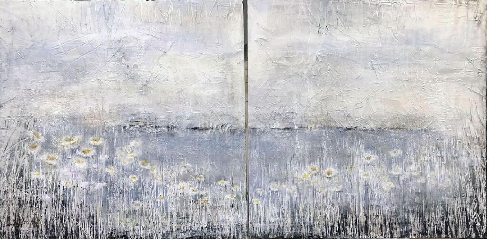 Susan Woldman Landscape Painting - May Daisies