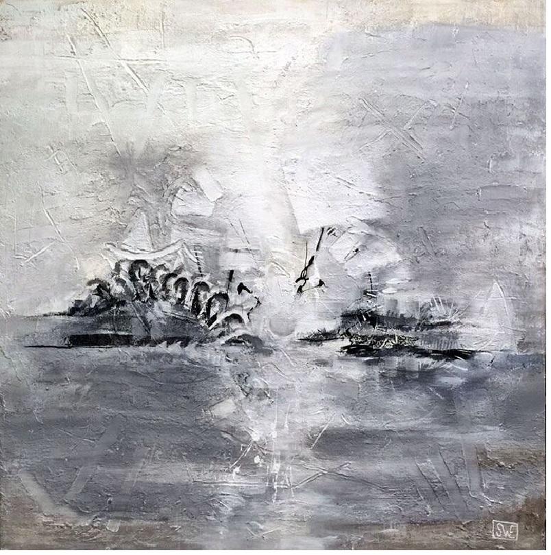 SQUARE UP Series:
"I love working in squares because they naturally evoke a sense of balance. Whatever tension is created in the image itself, a square resolves with its ‘even’ sides. A decade ago if you handed me only two tubes of paint – black and
