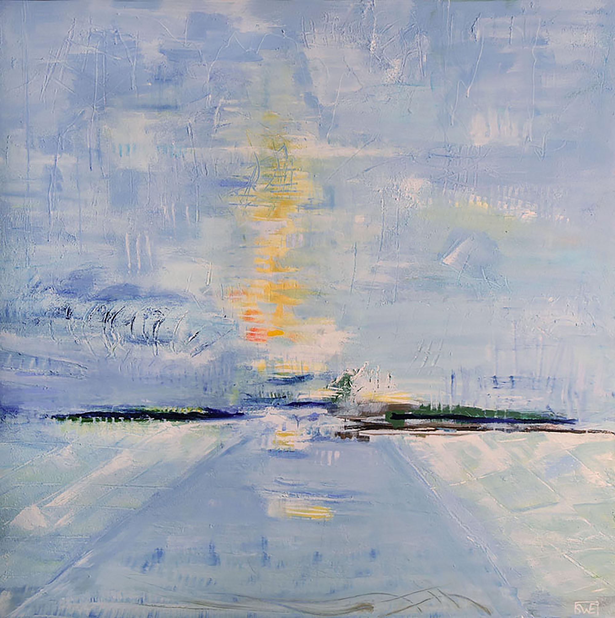 BLUE Series:
"People look at these paintings and ask "Do you live by the ocean?" No. I live in New York City. I've lived here most of my life and I've also been an artist since I can remember. My days are filled with tall buildings, cement,