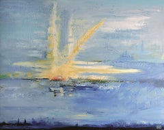 Susan Woldman - Sunburst Blue, Painting 2015