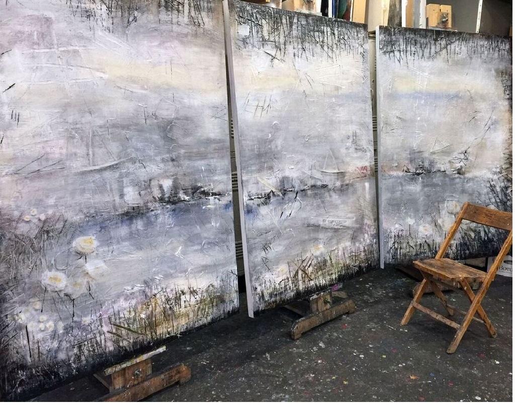 Trittico - Painting Astratto di Susan Woldman