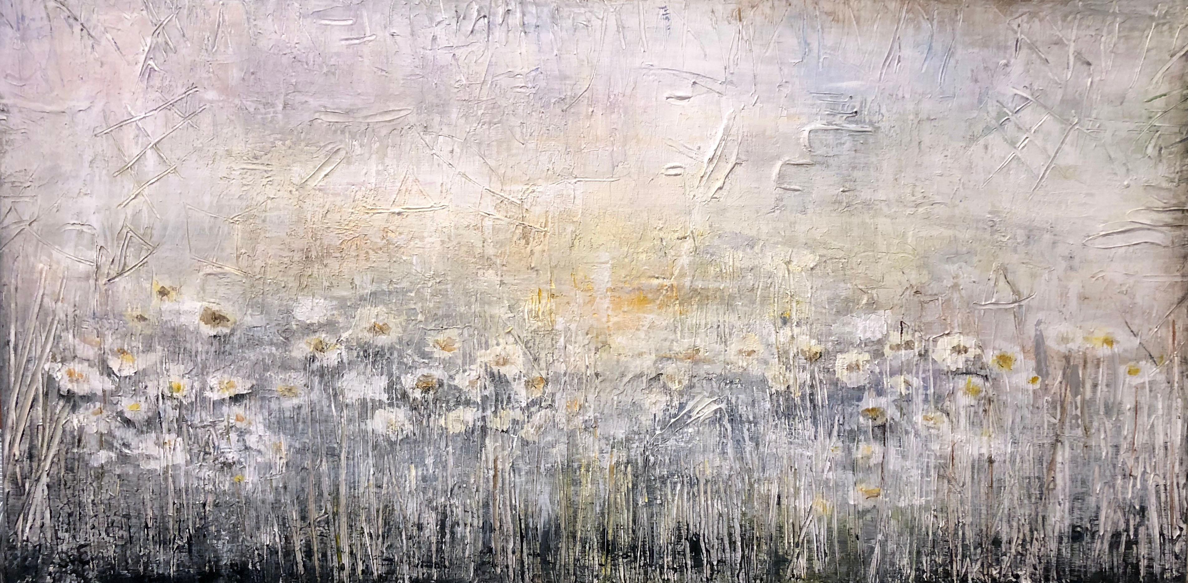 Susan Woldman Abstract Painting - Yellow Mist