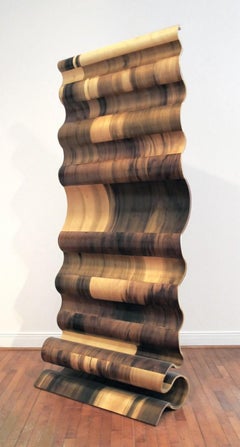 Vertical Wave 2 : plywood sculpture