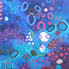 Barriera corallina 70 x 70 cm Quadro astratto, Pittura, Acrilico su tela