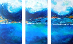 Crashing Waves, Painting, Acrylic on Canvas