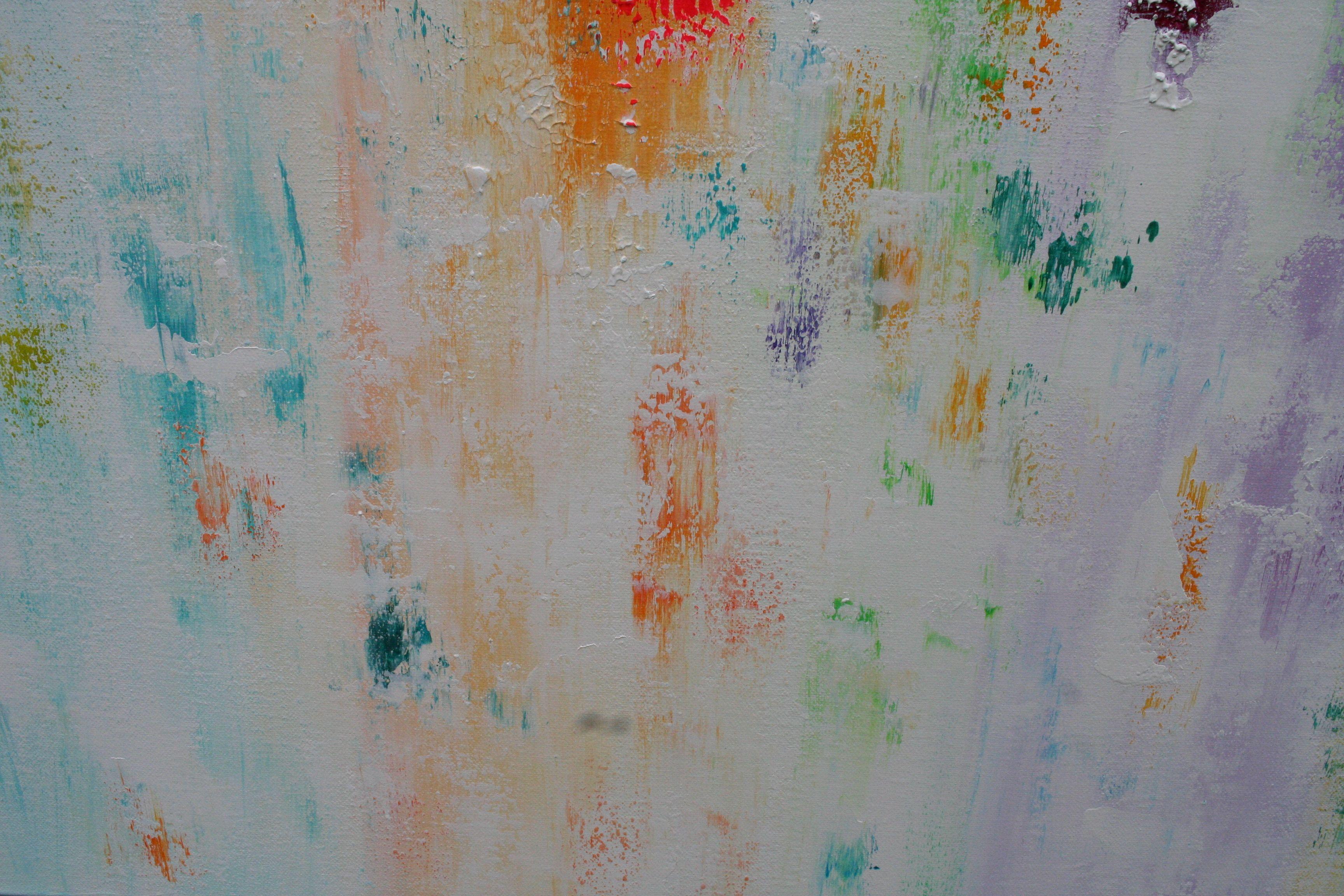 Elevate - Extra Large Colourful Textured Abstract, Painting, Acrylic on Canvas - Gray Abstract Painting by Susan Wooler