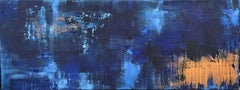 Galleggiante in Paradiso II 80cm x 30cm Struttura, Pittura, Acrilico su Tela