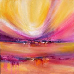 Follow the path of the sun, Ölgemälde 50 x 50 cm, Gemälde, Öl auf Leinwand