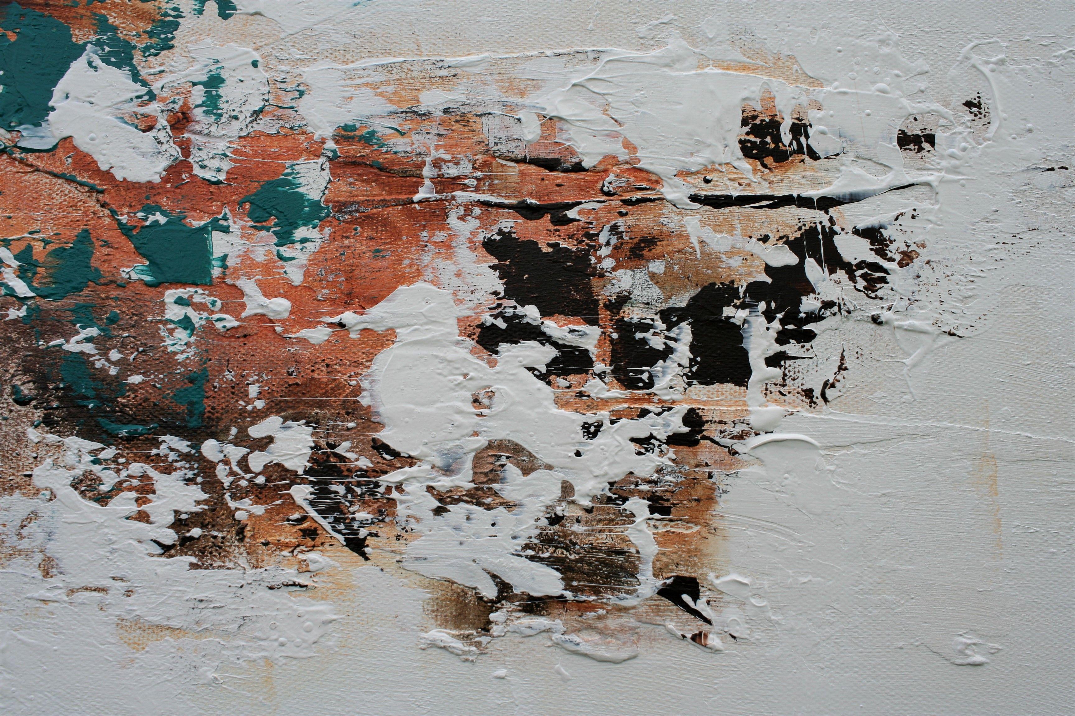 Metamorphic XXL, Pittura, Acrilico su tela - Abstract Painting Grigio di Susan Wooler