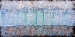 Renaissance Textured Abstract 100 x 50 cm, Painting, Acrylic on Canvas