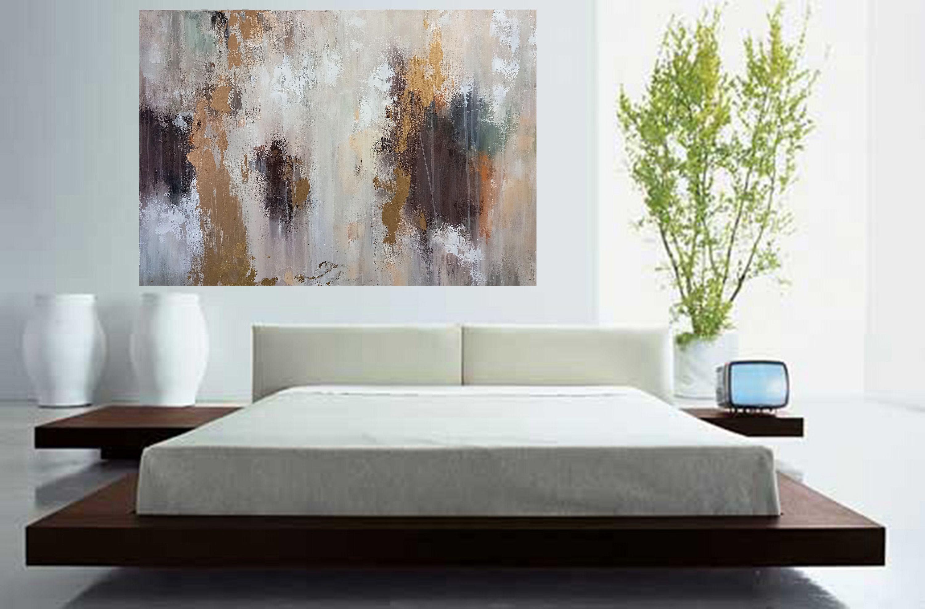 XL Astratto Momenti preziosi I 80cm x 60cm, Pittura, Acrilico su tela - Painting di Susan Wooler