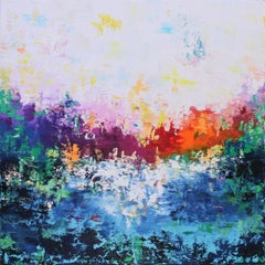 XL Summer Reflections II 60 x 60 cm, Painting, Oil on Canvas