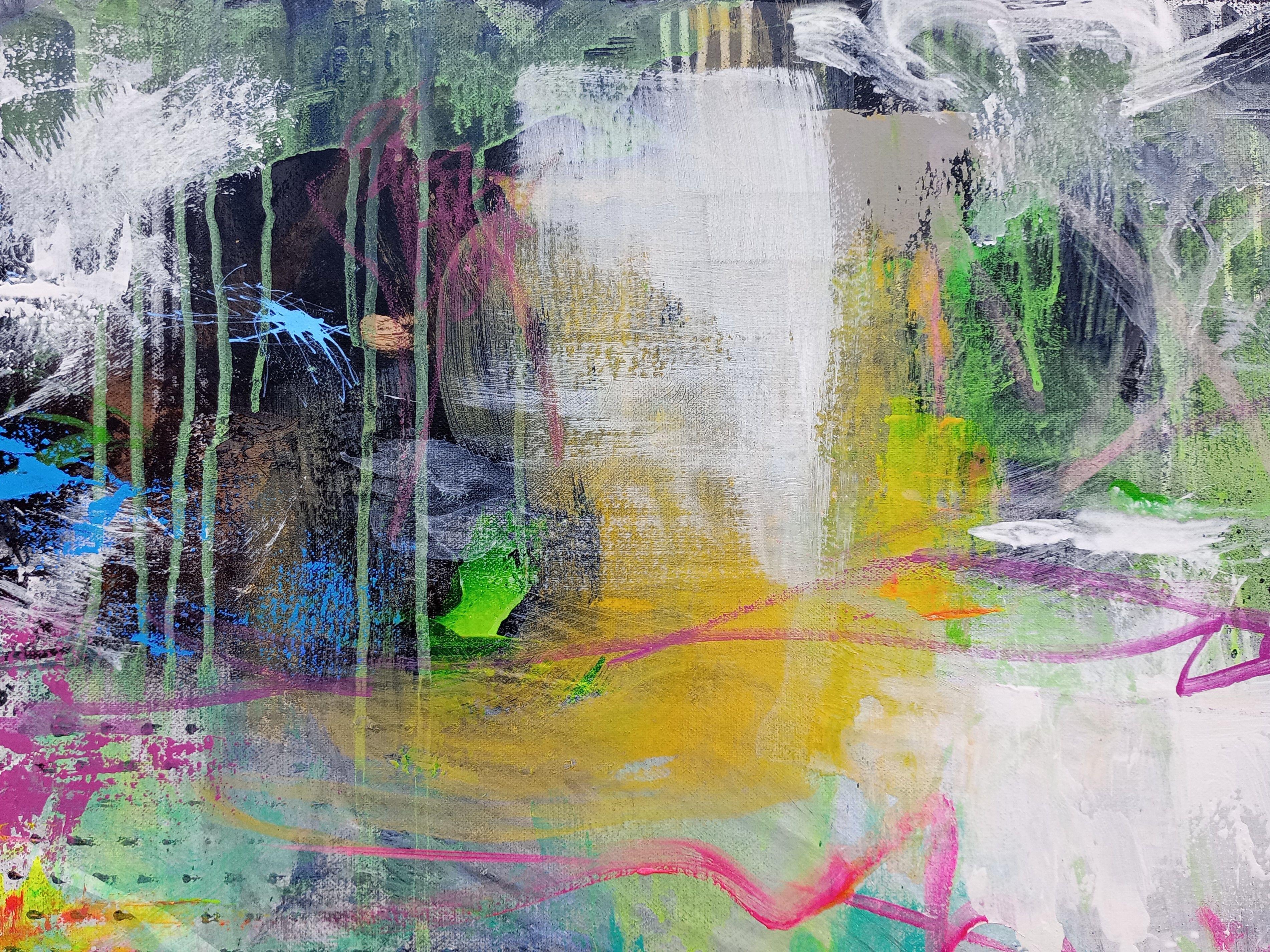 XXL Abstract A Life of Conundrums 150 x 100 cm, Painting, Acrylic on Canvas For Sale 1