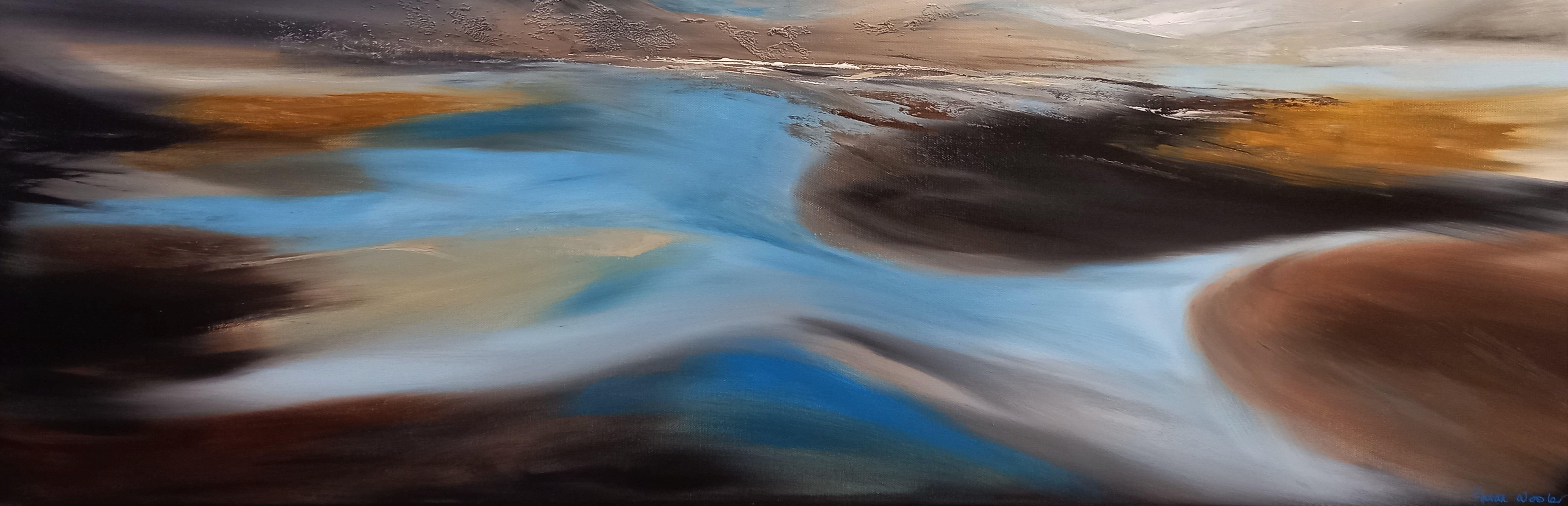 XXL Solace of Dawn 100 x 70 cm, Gemälde, Öl auf Leinwand im Angebot 1