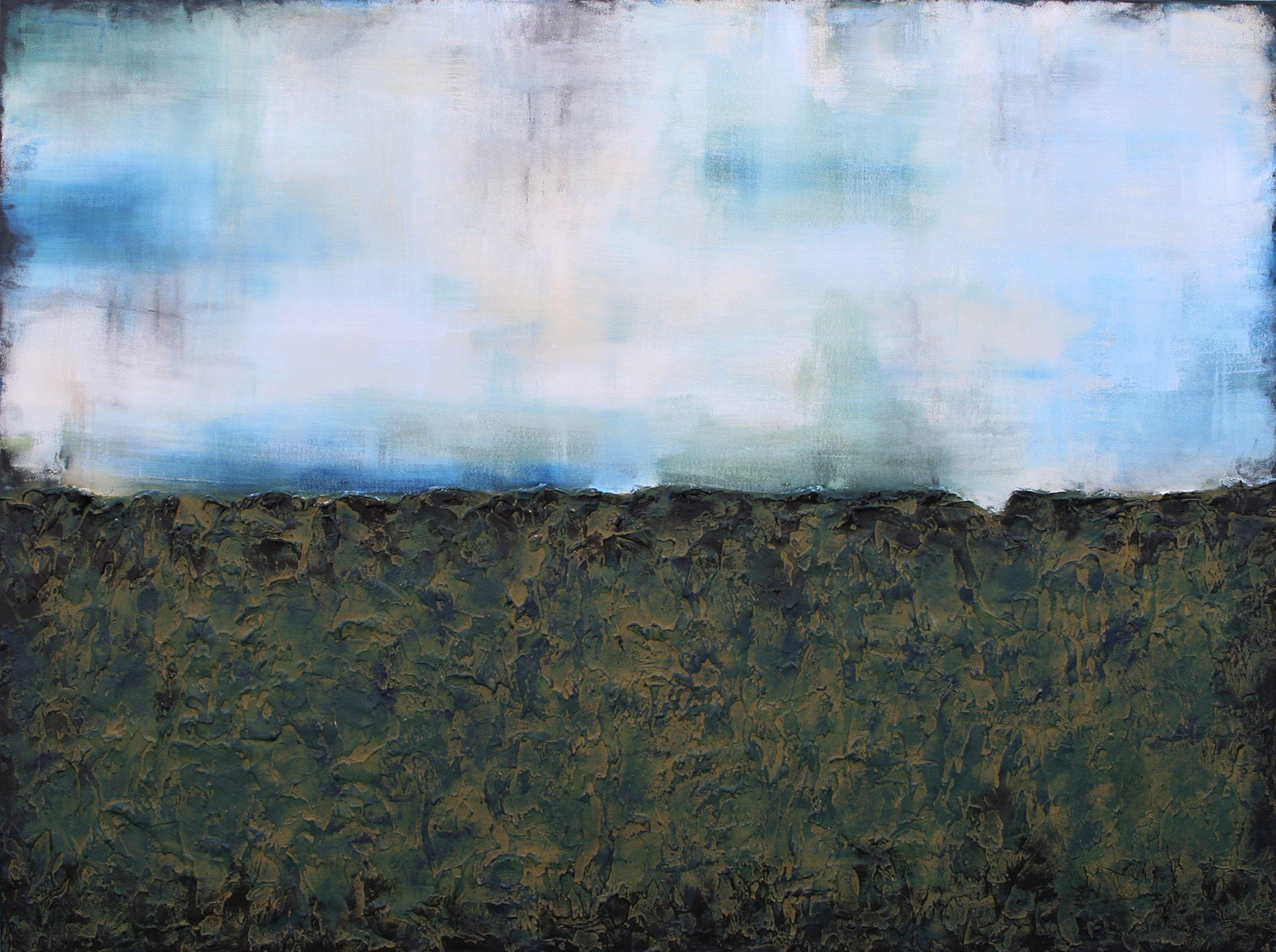 Susan Wooler Abstract Painting - XXL Through The Mist of Fall Textured Abstract, Painting, Acrylic on Canvas