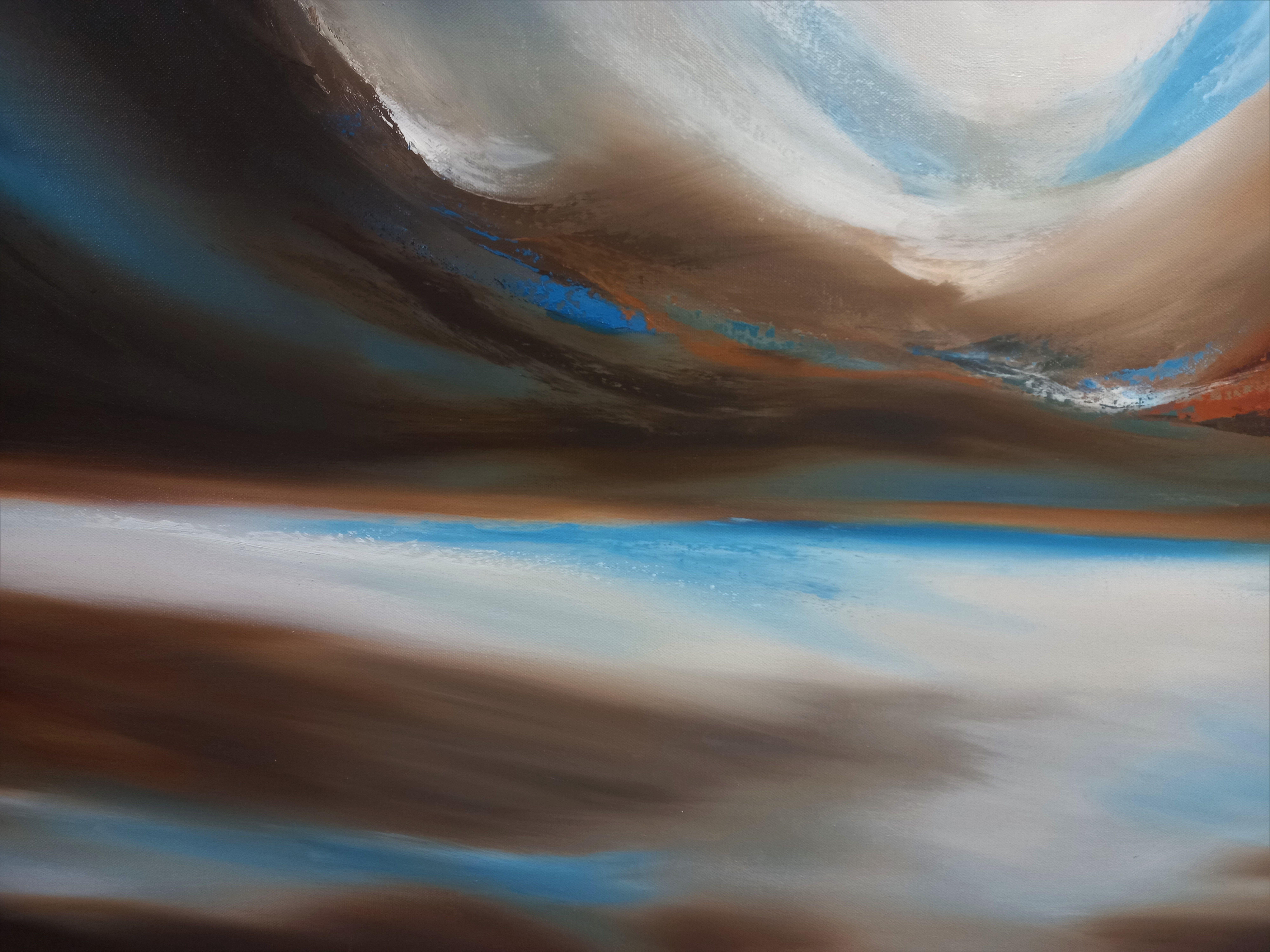 XXL Tranquil Shores Oil Painting 100 x 70 cm, Painting, Oil on Canvas For Sale 2