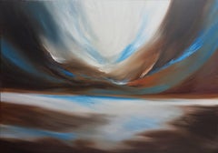 XXL Tranquil Shores Oil Painting 100 x 70 cm, Painting, Oil on Canvas