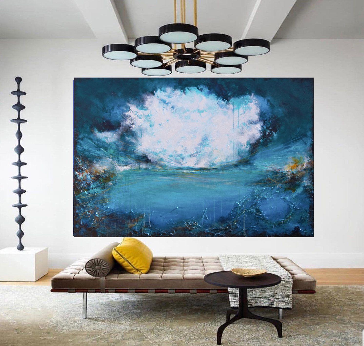 XXXL Una bella escapada 120 x 80 cm, Pintura, Acrílico sobre lienzo - Painting Impresionista de Susan Wooler