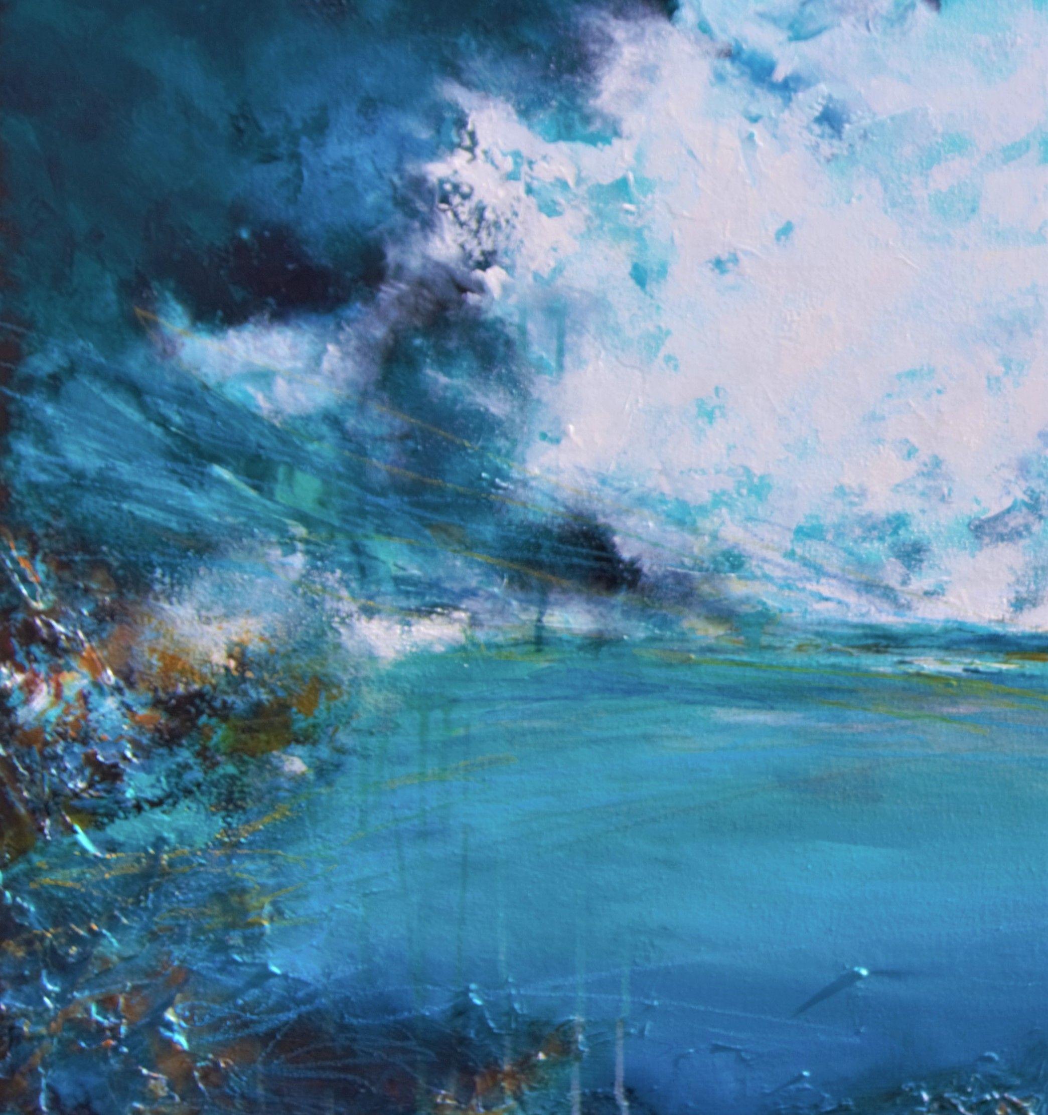 XXXL Una bella escapada 120 x 80 cm, Pintura, Acrílico sobre lienzo en venta 1