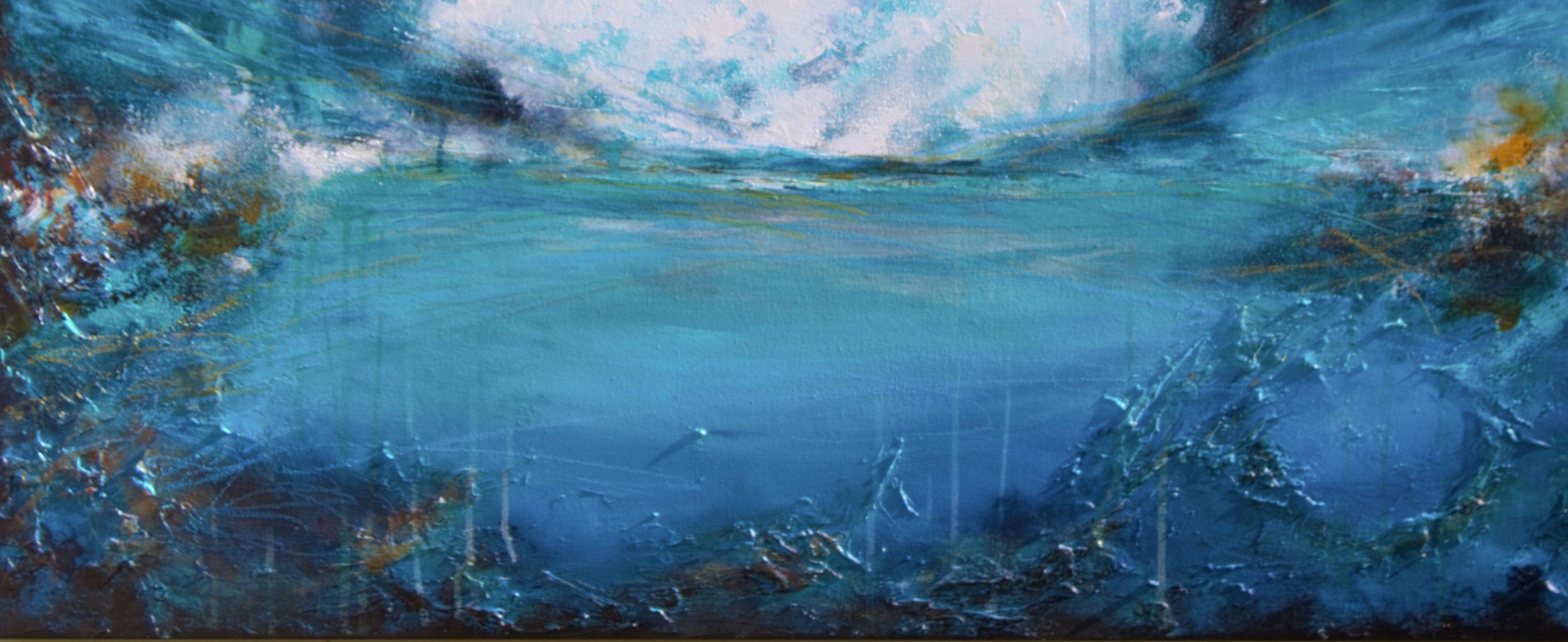 XXXL Una bella escapada 120 x 80 cm, Pintura, Acrílico sobre lienzo en venta 2