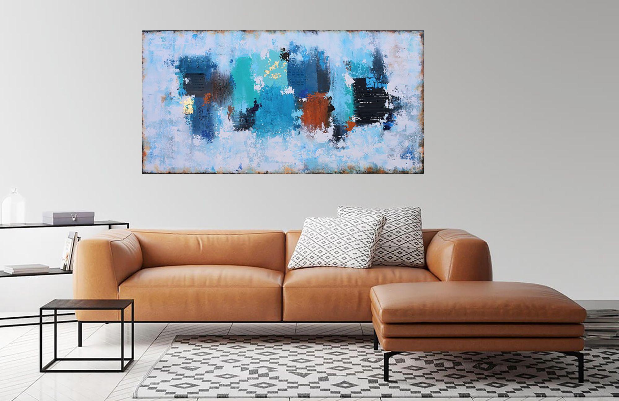 XXXL Astratto Eterno Destino 122 X 61cm Textured, Pittura, Acrilico su tela - Painting di Susan Wooler