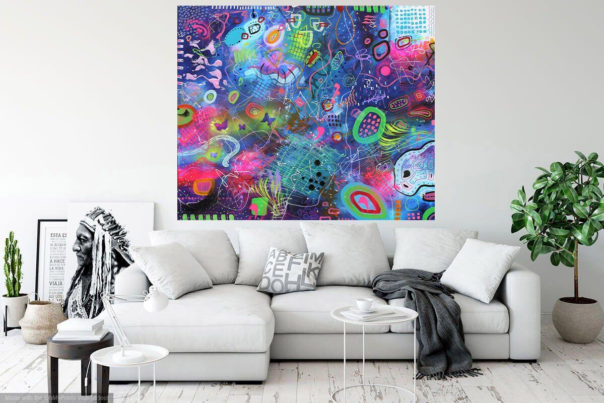 XXXL Inspiration 120 x 100cm Abstract Painting, Painting, Acrylic on Canvas For Sale 1