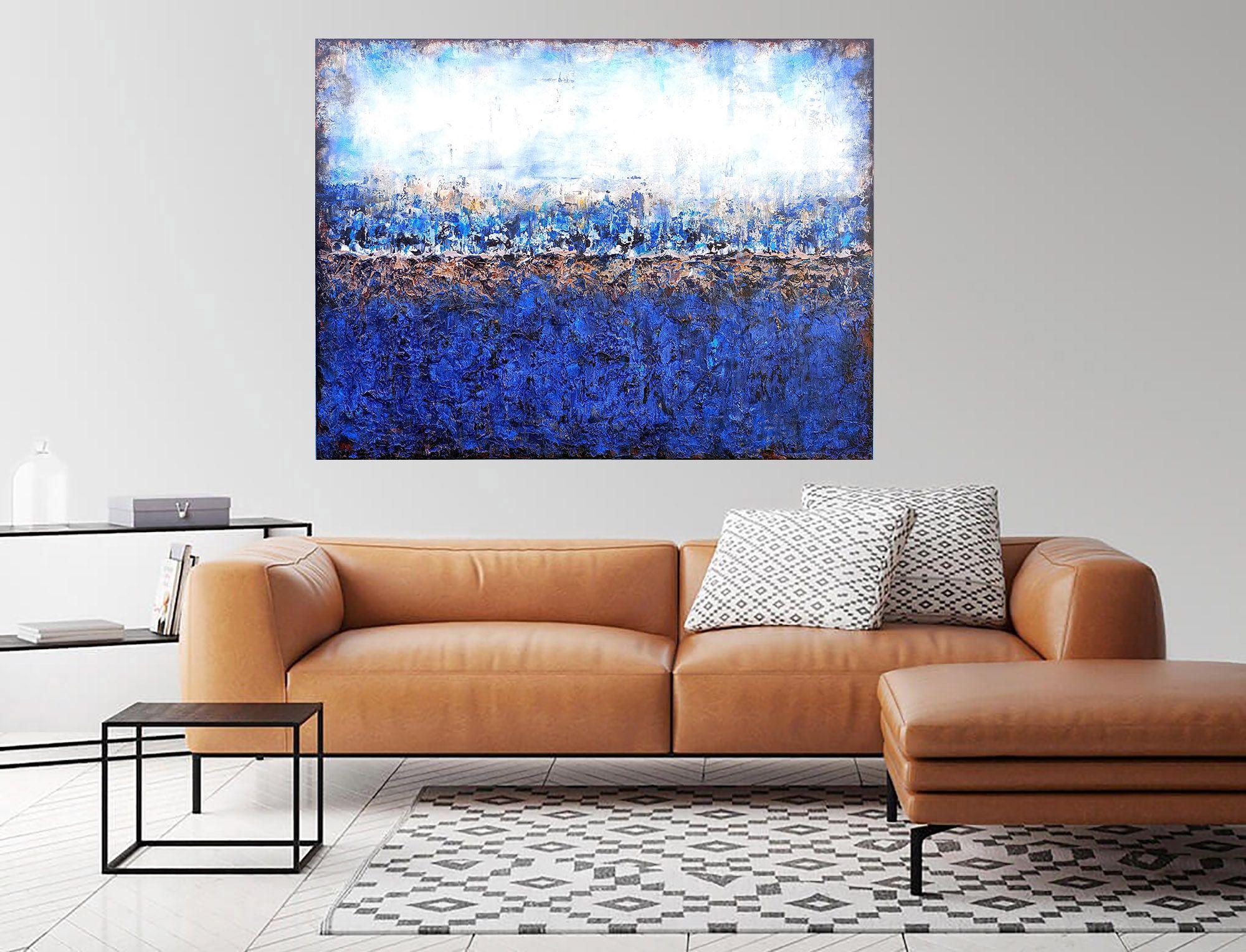 XXXL Sombras de medianoche 122 x 92cm Arte con textura, Pintura, Acrílico sobre lienzo - Painting de Susan Wooler