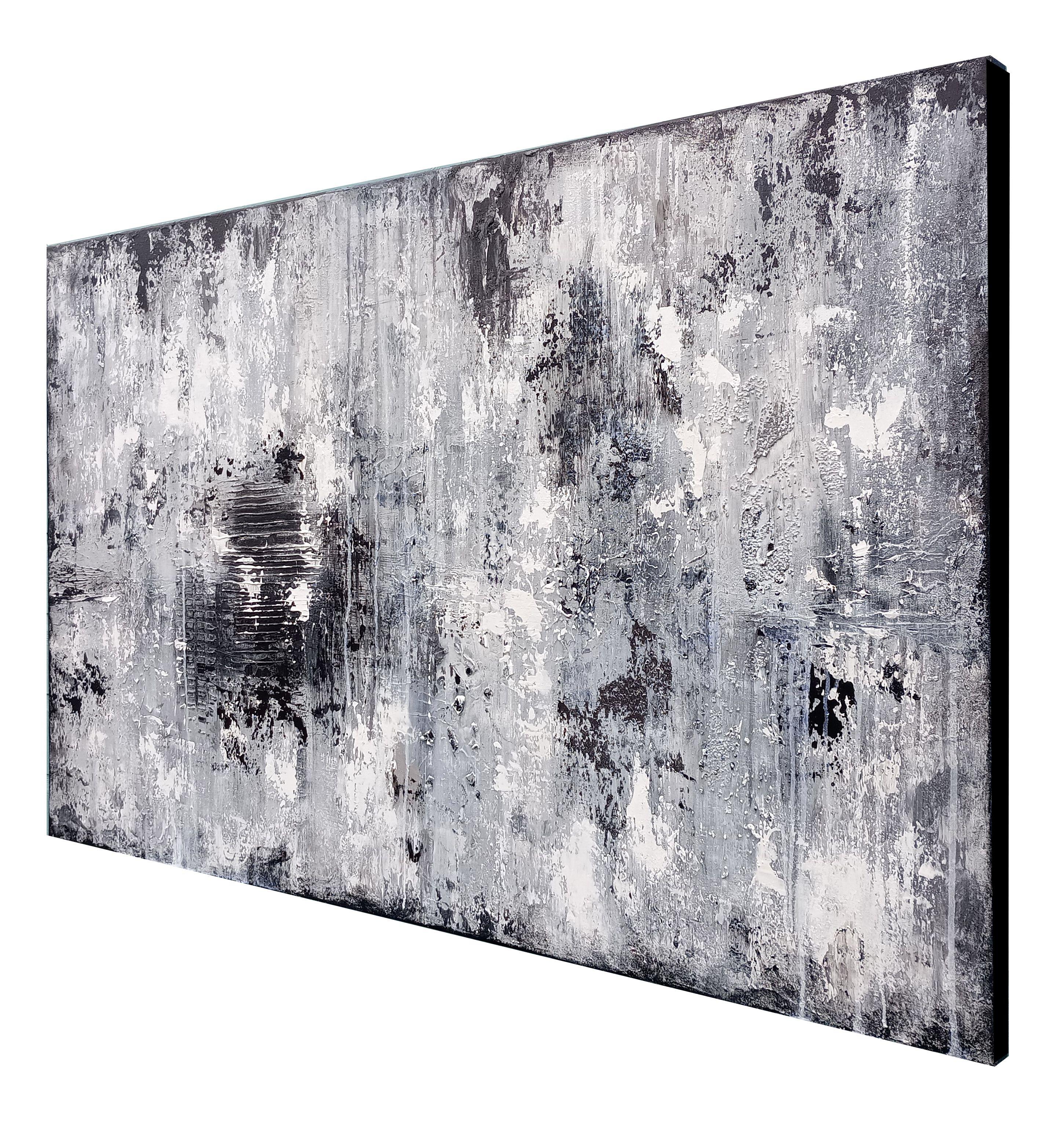 XXXL Monocromo 120 x 80 cm    Creado con muchas capas utilizando acrílico y textura    Tamaño 120 x 80 cm  Pintura texturizada  Lona profesional de bordes profundos de 35 mm  Bordes pintados de negro, por tanto, listos para colgar  Barnizada para su