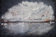 XXXL Morning Mist 120 x 80 cm Arte strutturata, Pittura, Acrilico su tela