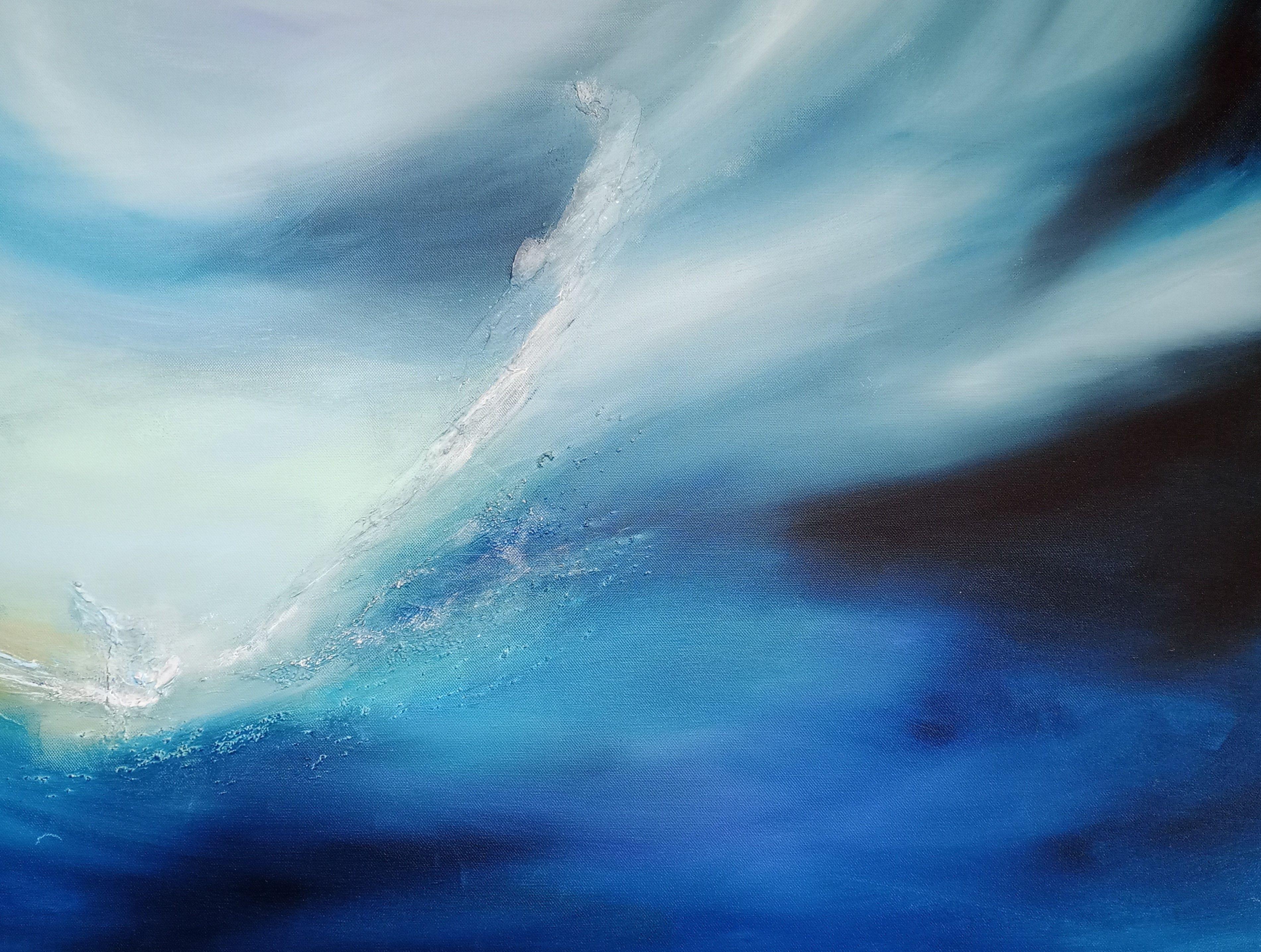 XXXL Océano de Emoción 160 x 80 cm, Pintura, Acrílico sobre lienzo en venta 1