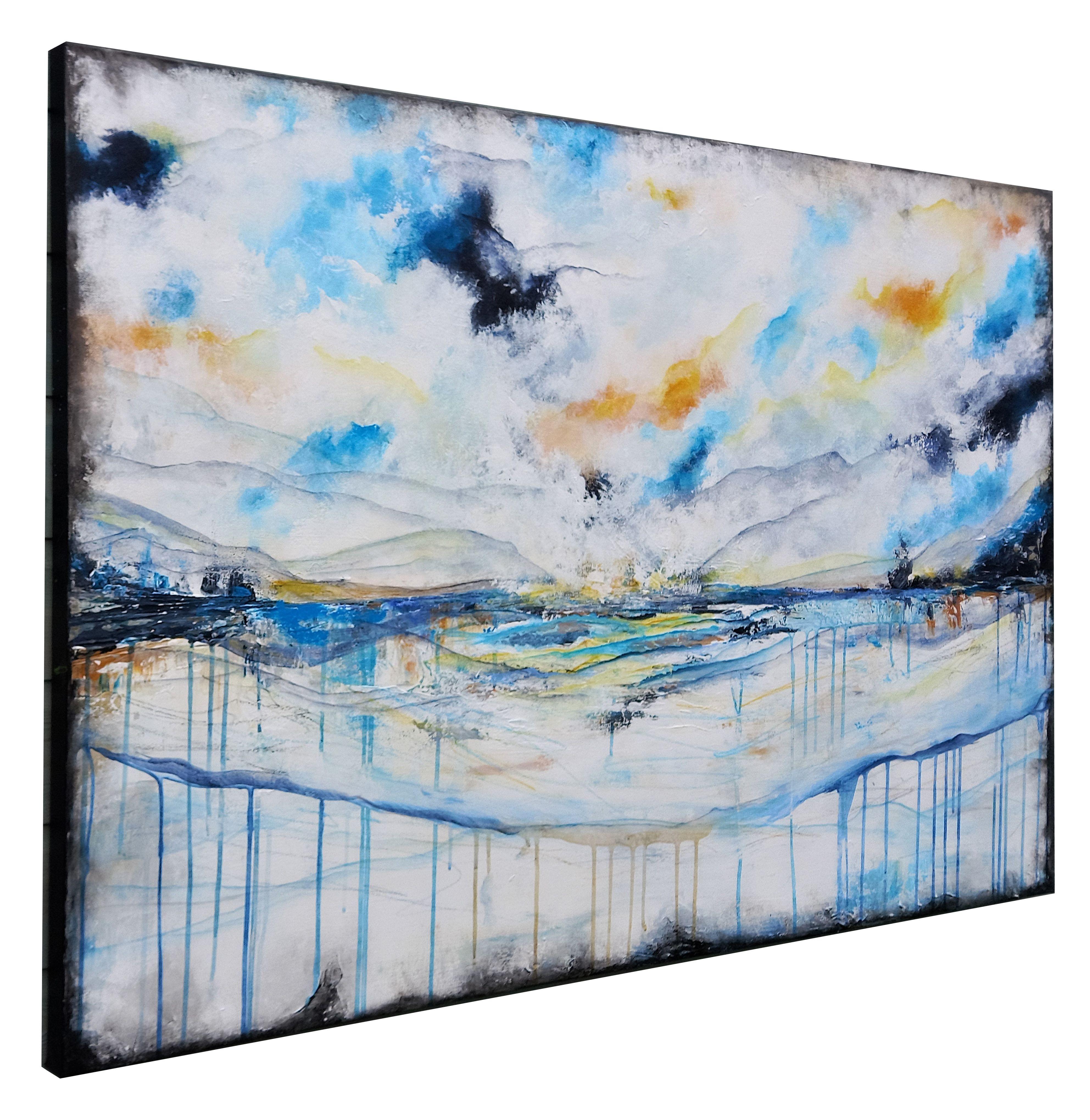 XXXL Reflections of the Hills 120 x 80 cm, Painting, Acrylic on Canvas For Sale 1