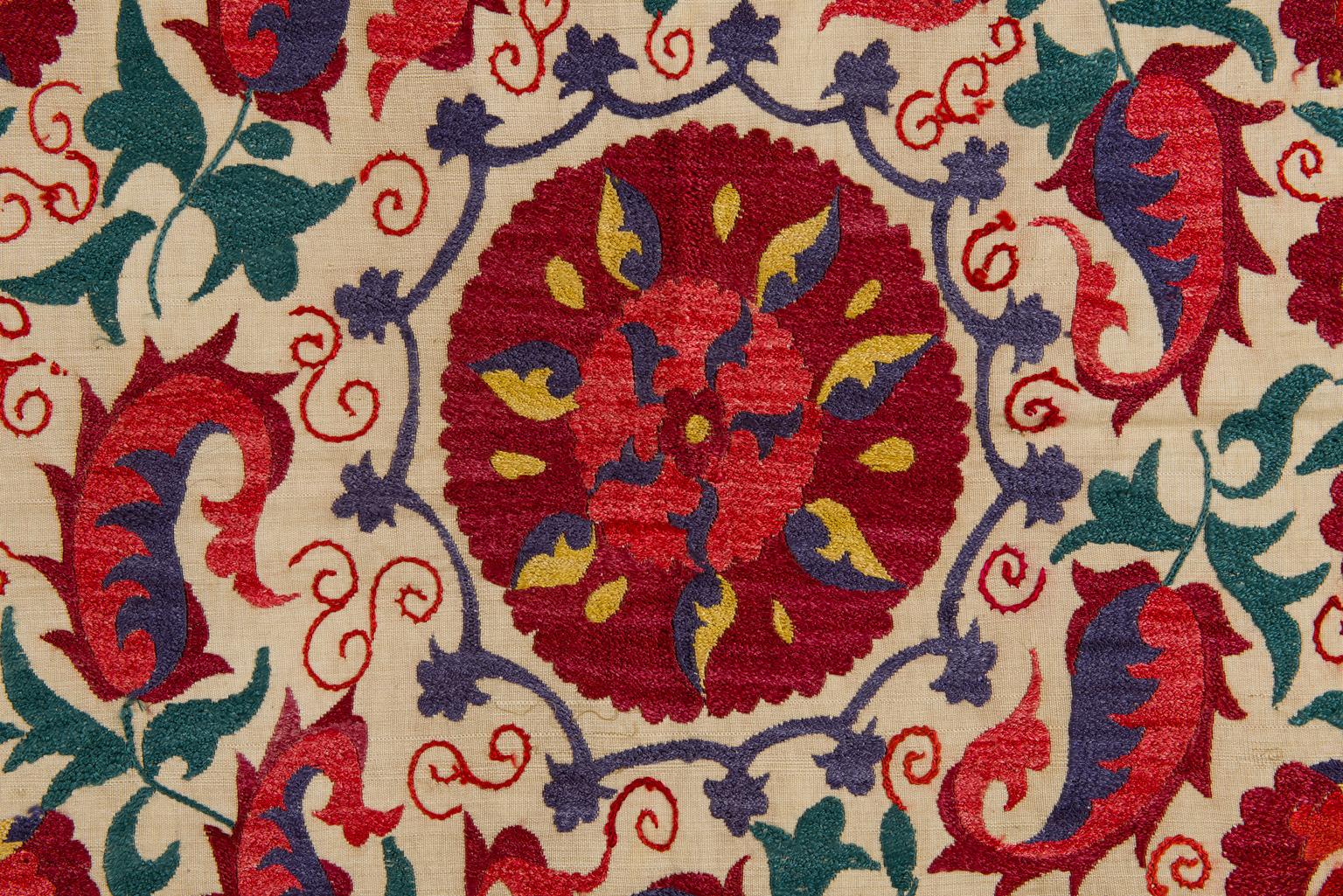 20th Century SUSANI Embroidered Tapestry For Sale