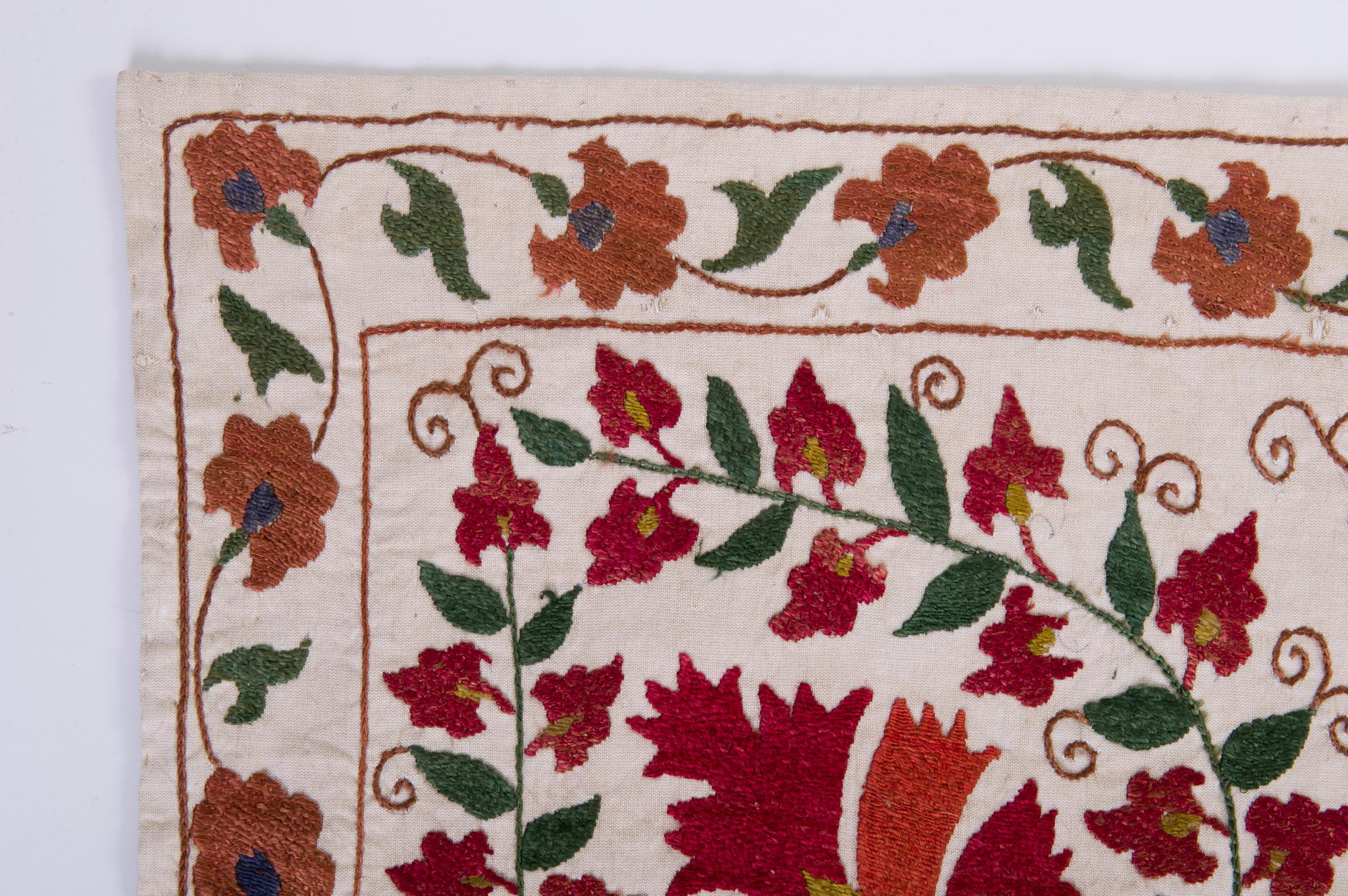 20th Century Susani from Uzbekistan in Rare Size For Sale