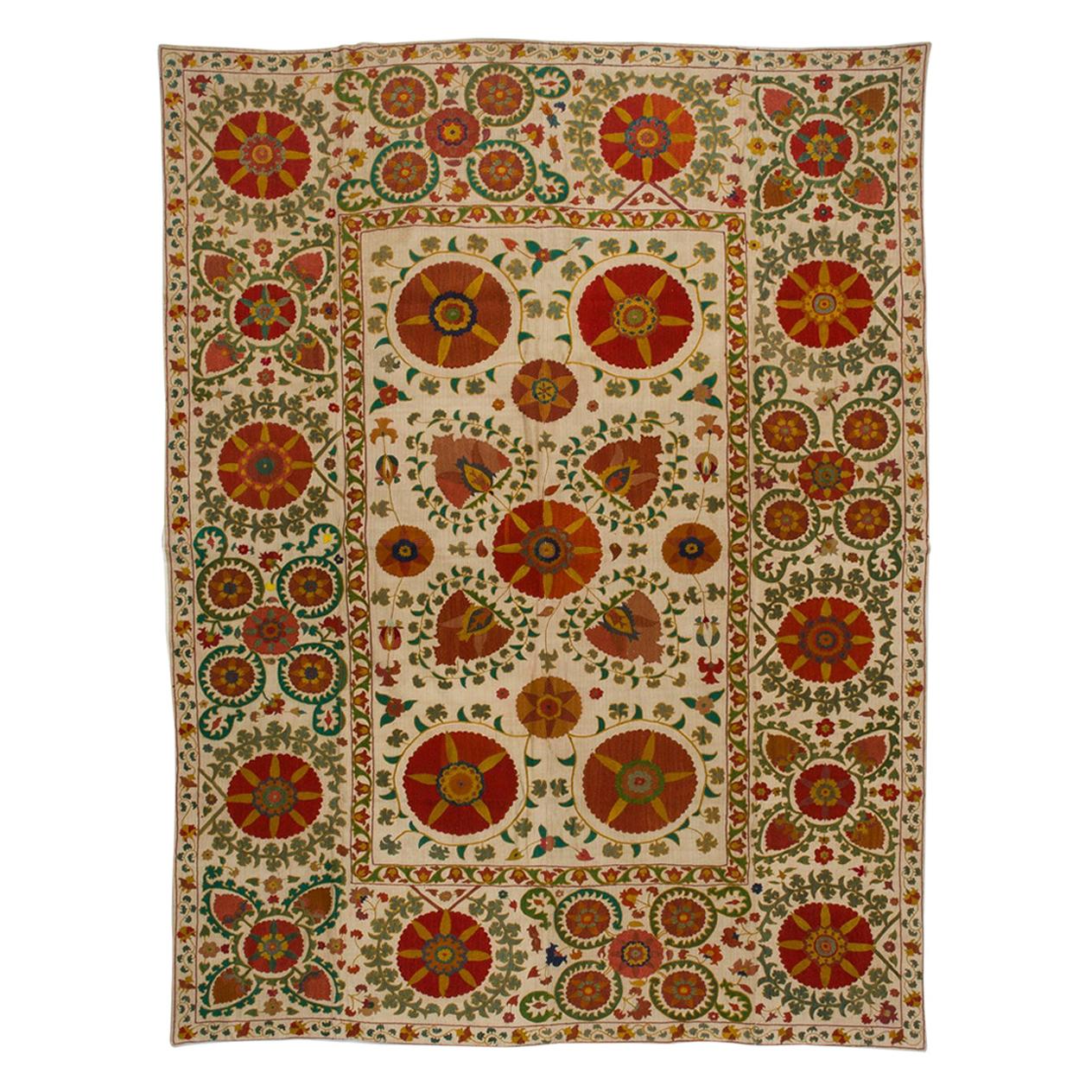Susani Uzbek Embroidery Tapestry Suitable for Table, curtain, Bed, Wall