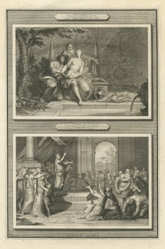 Susanna and the Elders and Susanna Delivered by Daniel, Mortier, circa 1700