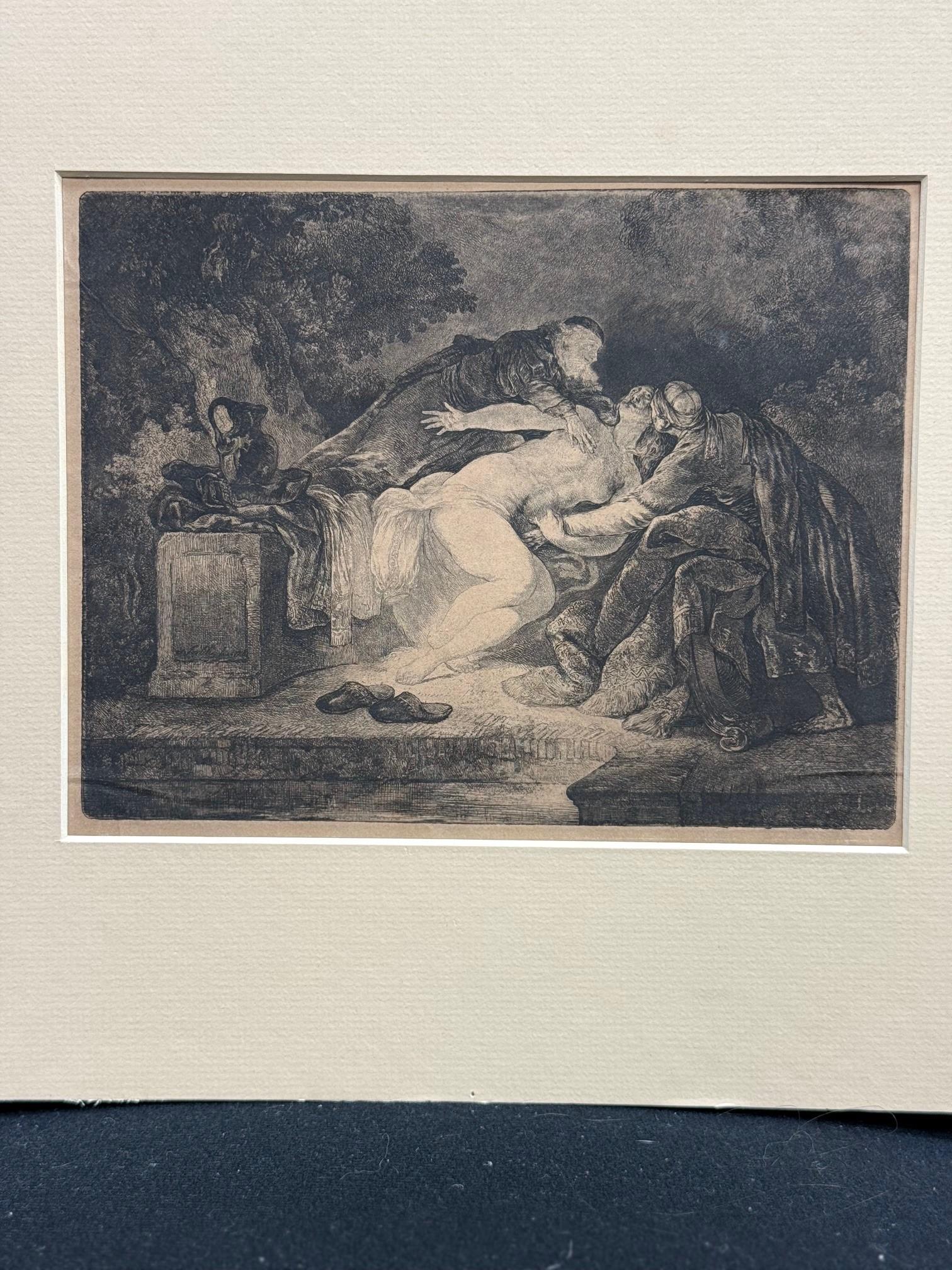 Susanna e gli anziani Acquaforte, Jean Pierre Norblin de la Gourdaine 1776 in vendita 7