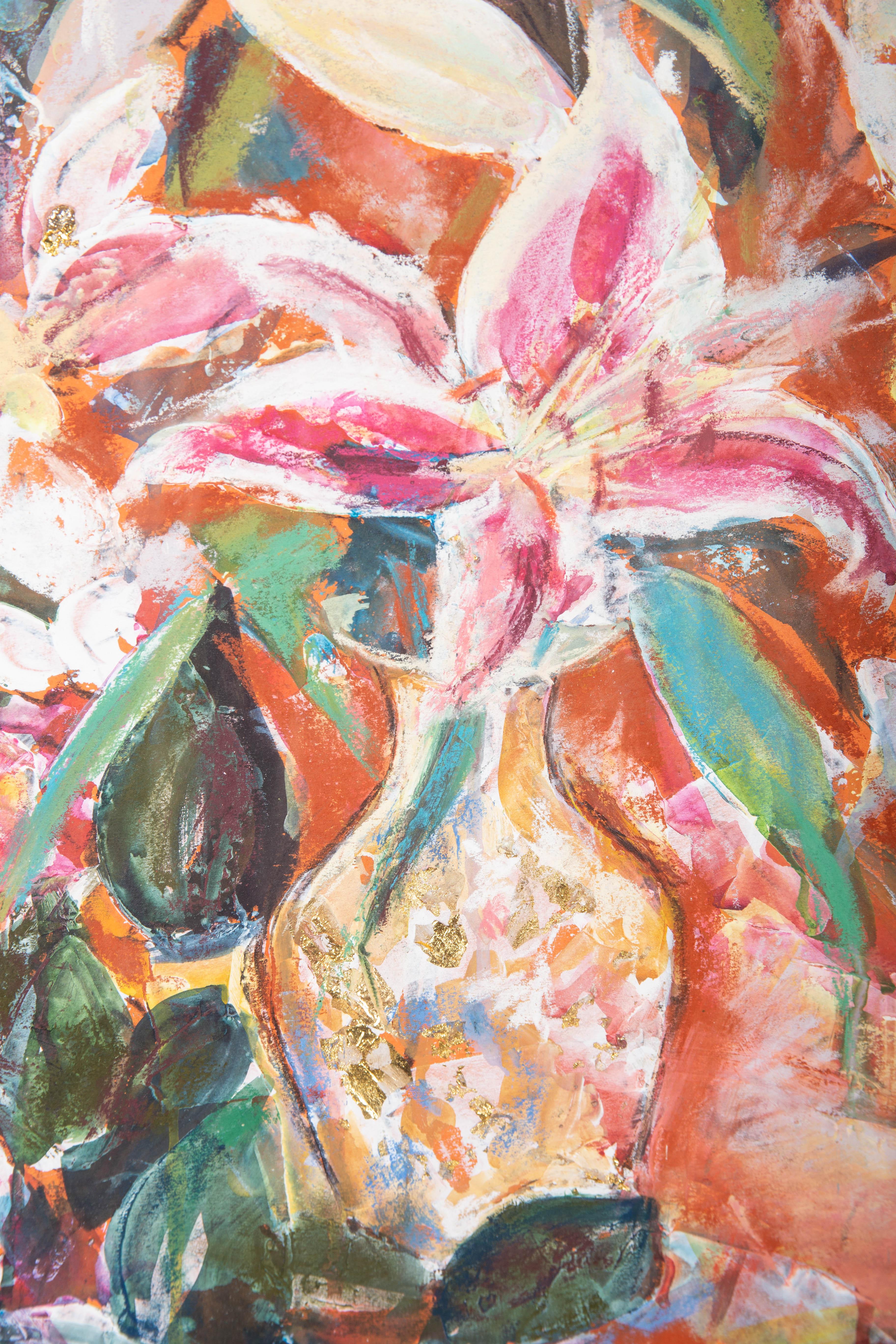 Susanna Bailey - 20th Century Mixed Media, Dynamic Lilies For Sale 2