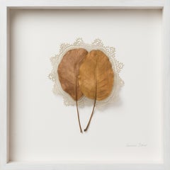 Everything That Surrounds Us V -Intricate contemporary crochet leaf nature art